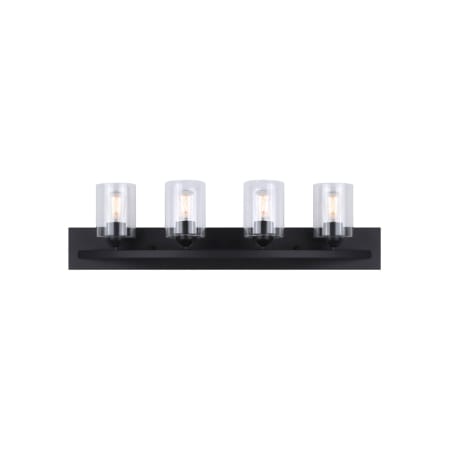 Canarm Hampton 4 Light 32" Wide Vanity Light Matte Black