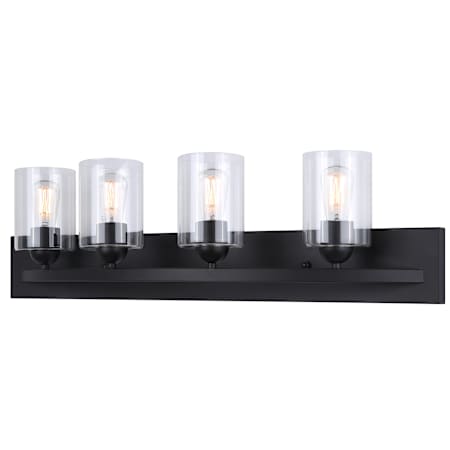 Canarm Hampton 4 Light 32" Wide Vanity Light Matte Black