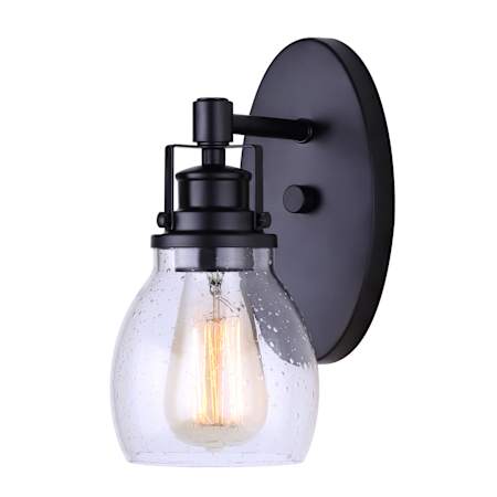 Canarm Carson 11" Tall Bathroom Sconce Black