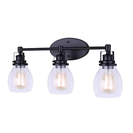 Canarm Carson 3 Light Vanity Light Matte Black