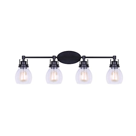 Canarm Carson 4 Light 33" Wide Vanity Light Black