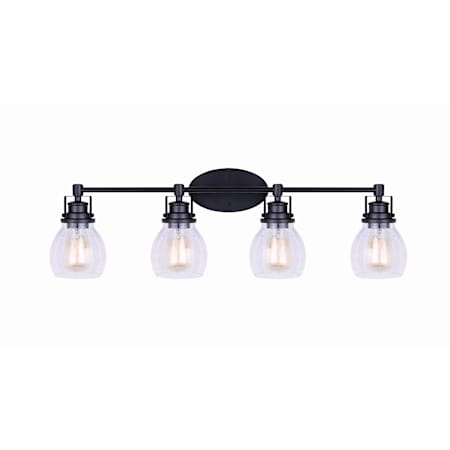 Canarm Carson 4 Light 33" Wide Vanity Light Black