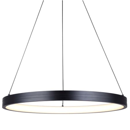Canarm Evina 24" Wide LED Ring Chandelier Black