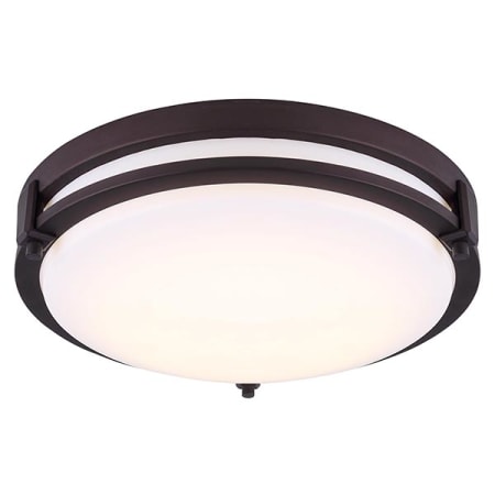 Canarm Gilda Single Light 13" Wide Integrated LED Flush Mount Drum Ceiling Fixture Oil Rubbed Bronze