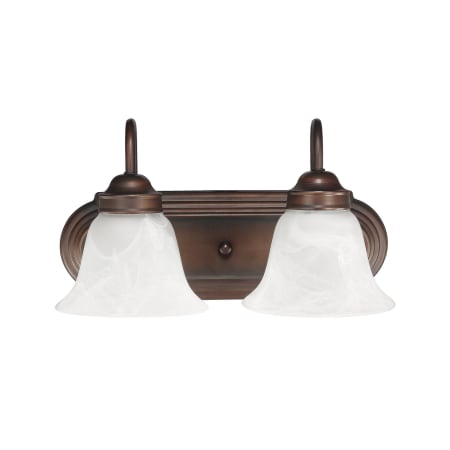 Capital Lighting 2 Light 14" Wide Bathroom Vanity Light with Frosted Glass Shades Burnished Bronze