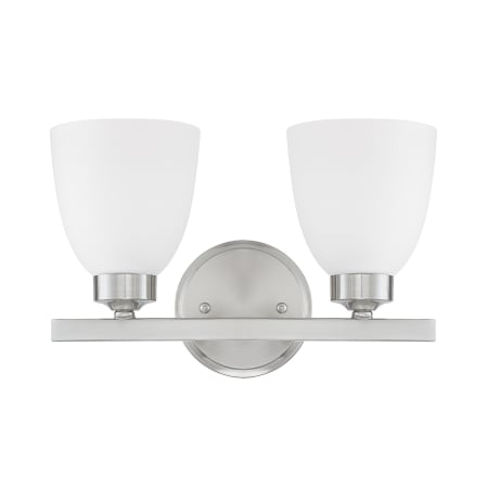 Capital Lighting Jameson 2 Light 13" Wide Bathroom Vanity Light Brushed Nickel