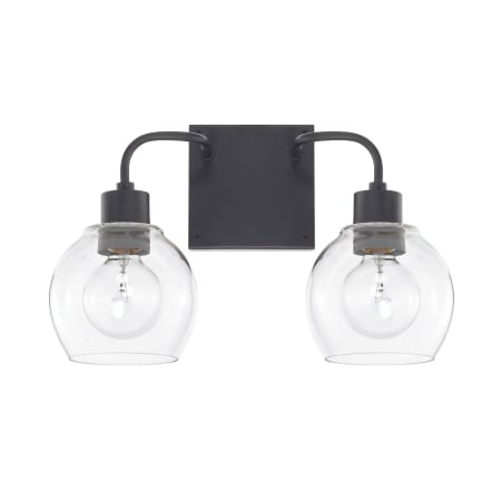 Capital Lighting Tanner 2 Light 15" Wide Bathroom Vanity Light Matte Black