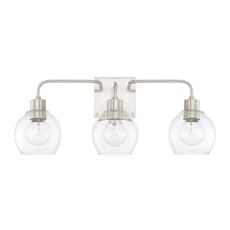 Capital Lighting Tanner 3 Light 25" Wide Bathroom Vanity Light Brushed Nickel