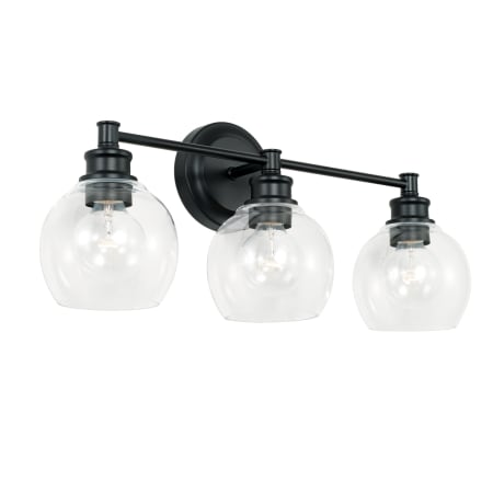 Capital Lighting Mid Century 3 Light 24" Wide Bathroom Vanity Light Matte Black