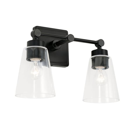 Capital Lighting 2 Light 10" Tall Bathroom Vanity Light Matte Black