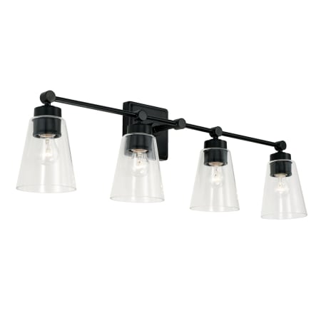Capital Lighting 4 Light 10" Tall Bathroom Vanity Light Matte Black