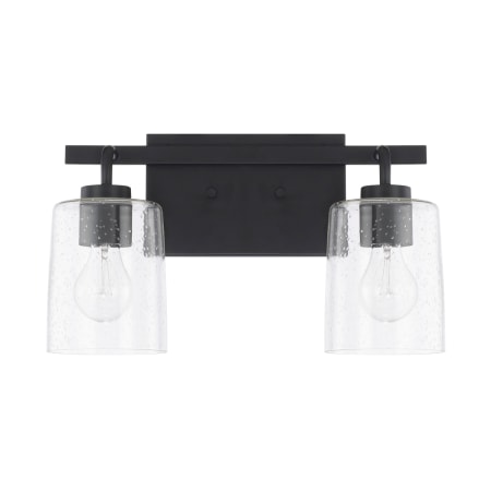 Capital Lighting Greyson 2 Light 15" Wide Bathroom Vanity Light Matte Black