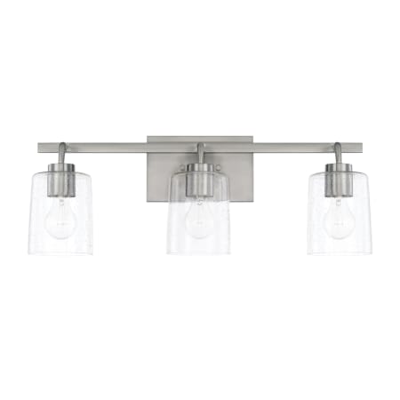 Capital Lighting Greyson 3 Light 25" Wide Bathroom Vanity Light Brushed Nickel