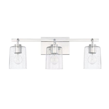 Capital Lighting Greyson 3 Light 25" Wide Bathroom Vanity Light Chrome