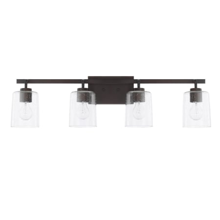 Capital Lighting Greyson 4 Light 34" Wide Bathroom Vanity Light Bronze