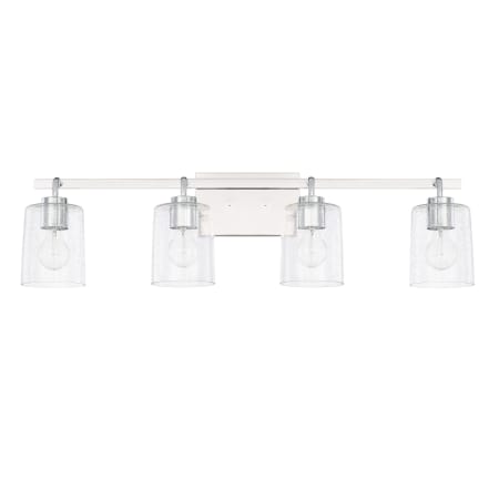 Capital Lighting Greyson 4 Light 34" Wide Bathroom Vanity Light Chrome