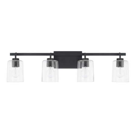 Capital Lighting Greyson 4 Light 34" Wide Bathroom Vanity Light Matte Black