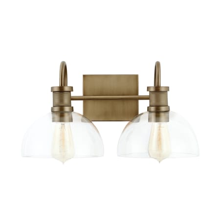 Capital Lighting 2 Light 18" Wide Bathroom Vanity Light Aged Brass