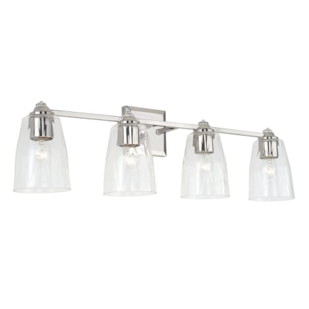 Capital Lighting Laurent 4 Light 32" Wide Bathroom Vanity Light Polished Nickel