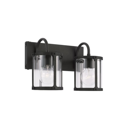 Capital Lighting Brennen 2 Light 15" Wide Bathroom Vanity Light Black Iron