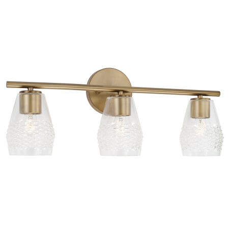 Capital Lighting Dena 3 Light 23" Wide Bathroom Vanity Light Aged Brass