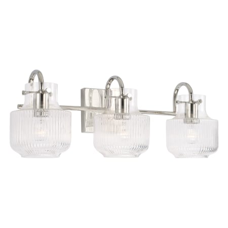 Capital Lighting Nyla 3 Light 24" Wide Bathroom Vanity Light Polished Nickel