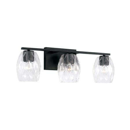 Capital Lighting Lucas 3 Light 24" Wide Bathroom Vanity Light Matte Black