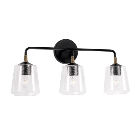 Capital Lighting Amara 3 Light 24" Wide Bathroom Vanity Light Matte Black with Brass