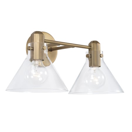Capital Lighting Greer 2 Light 18" Wide Bathroom Vanity Light Aged Brass