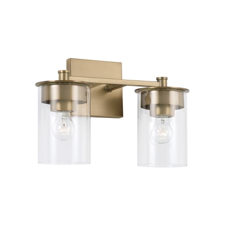 Capital Lighting Mason 2 Light 14" Wide Bathroom Vanity Light Aged Brass