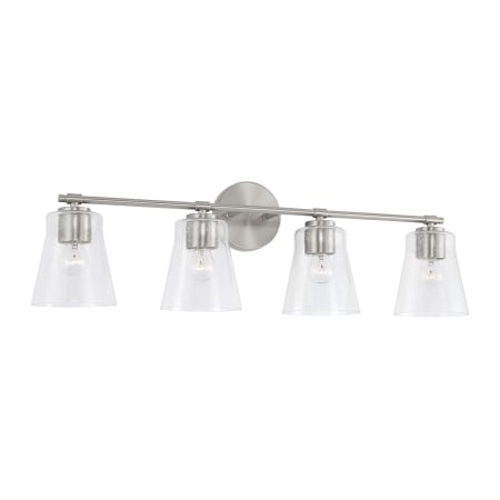 Capital Lighting Baker 4 Light 32" Wide Bathroom Vanity Light Brushed Nickel