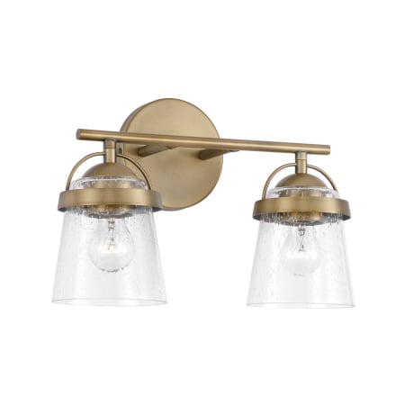 Capital Lighting Madison 2 Light 14" Wide Bathroom Vanity Light Aged Brass