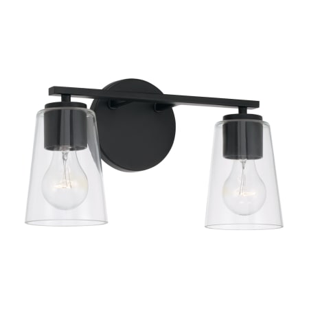 Capital Lighting Portman 2 Light 15" Wide Vanity Light Matte Black