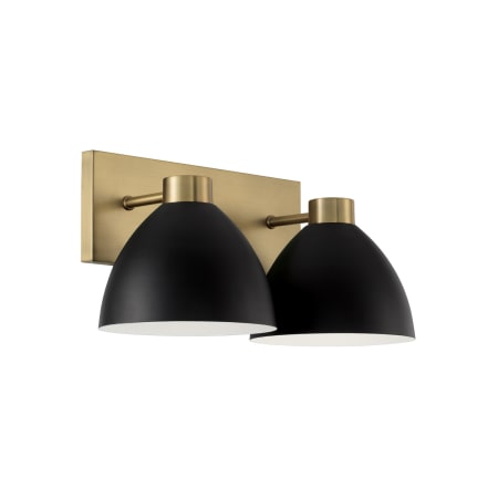 Capital Lighting Ross 2 Light 17" Wide Vanity Light Aged Brass / Black