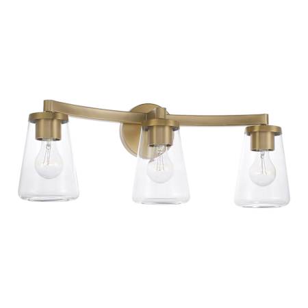 Capital Lighting Aaron 3 Light 25" Wide Vanity Light Aged Brass