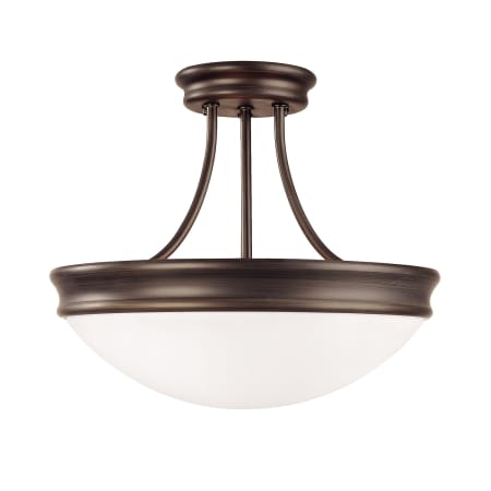 Capital Lighting 3 Light 14" Wide Semi-Flush Bowl Ceiling Fixture Oil Rubbed Bronze