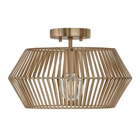 Capital Lighting Kaiya 16" Wide Semi-Flush Ceiling Fixture with Hand-Crafted Metal Shade Matte Brass