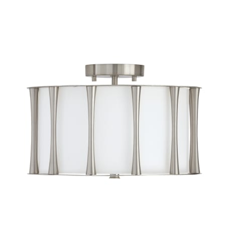 Capital Lighting Bodie 3 Light 15" Wide Semi-Flush Drum Ceiling Fixture Brushed Nickel