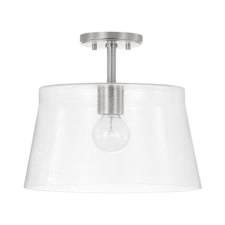 Capital Lighting Baker 14" Wide Semi-Flush Ceiling Fixture / Pendant Brushed Nickel