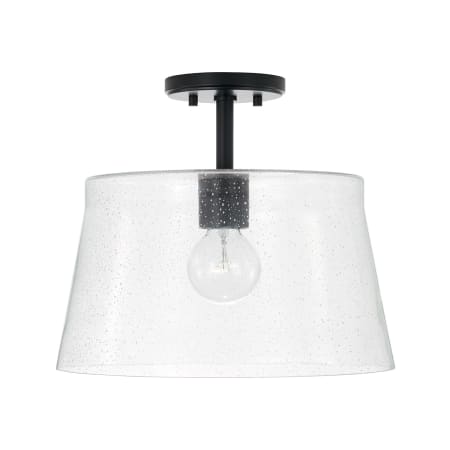 Capital Lighting Baker 14" Wide Semi-Flush Ceiling Fixture / Pendant Matte Black