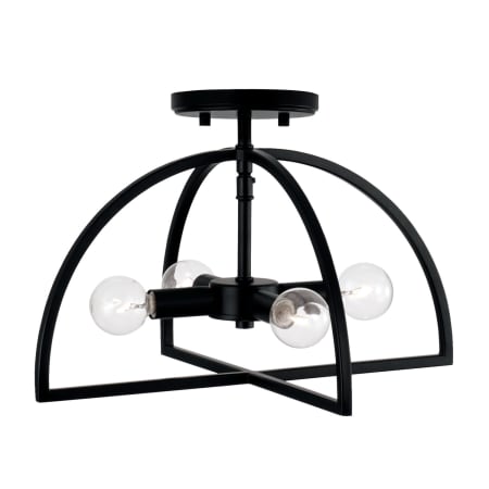Capital Lighting Lawson 4 Light 15" Wide Semi-Flush Ceiling Fixture Matte Black