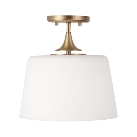 Capital Lighting Presley 12" Wide Semi-Flush Ceiling Fixture Aged Brass