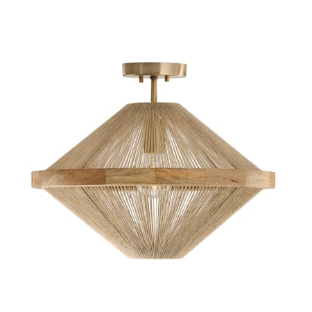 Capital Lighting Maya 20" Wide Semi-Flush Ceiling Fixture / Converts to Pendant Matte Brass
