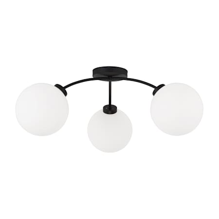 Capital Lighting Amos 3 Light 28" Wide Semi-Flush Ceiling Fixture Black Iron