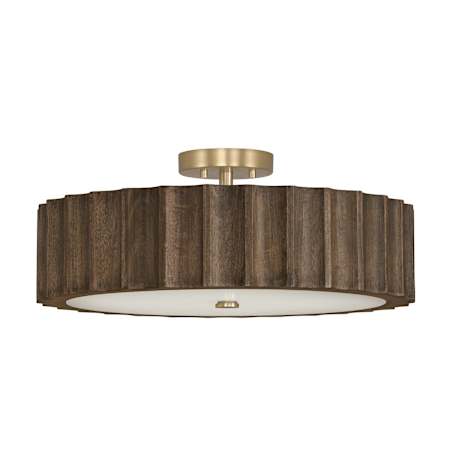 Capital Lighting Cody 4 Light 20" Wide Semi-Flush Drum Ceiling Fixture Matte Brass
