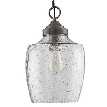 Capital Lighting Stoney Single Light 9" Wide Mini Pendant Dark Pewter