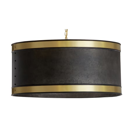 Capital Lighting Barrow 4 Light 24" Wide Pendant Galvanized Black / True Brass