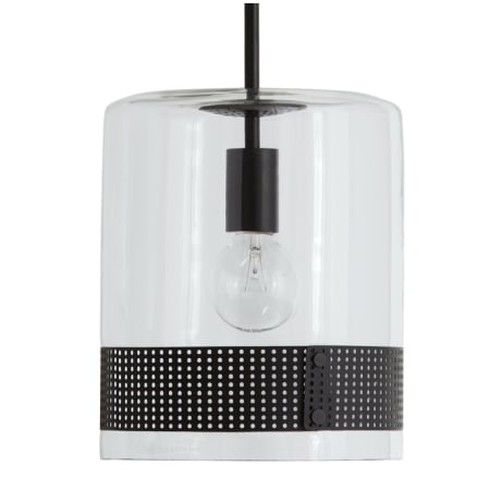 Capital Lighting 12" Tall Mini Pendant with Clear Glass Shade Matte Black