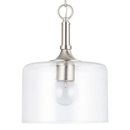 Capital Lighting Carter Single Light 10" Wide Mini Pendant Brushed Nickel