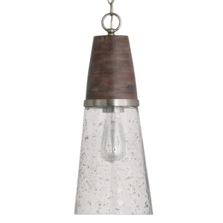 Capital Lighting Connor 8" Wide Mini Pendant Black Wash / Matte Nickel
